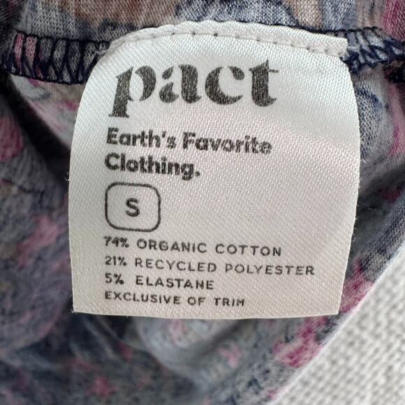 Pact Dress Womens S Purple Chetah Scoop Neck Elbow Flare Sleeve Knee Length - Picture 14 of 15